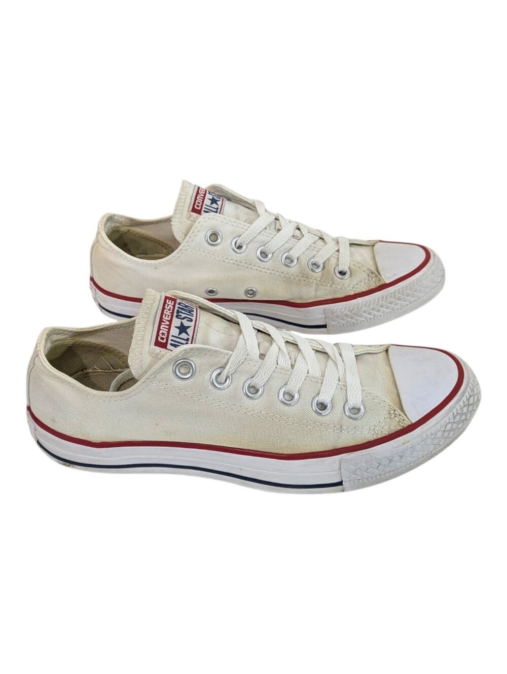 Converse All Star Low Top Sneakers - Size 7 Womens / 5 Mens - White